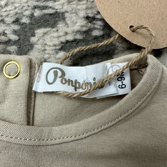 Ponponia Baby Girl Tan Bodysuit Size 6/9 Months NWT - Picture 3 of 3